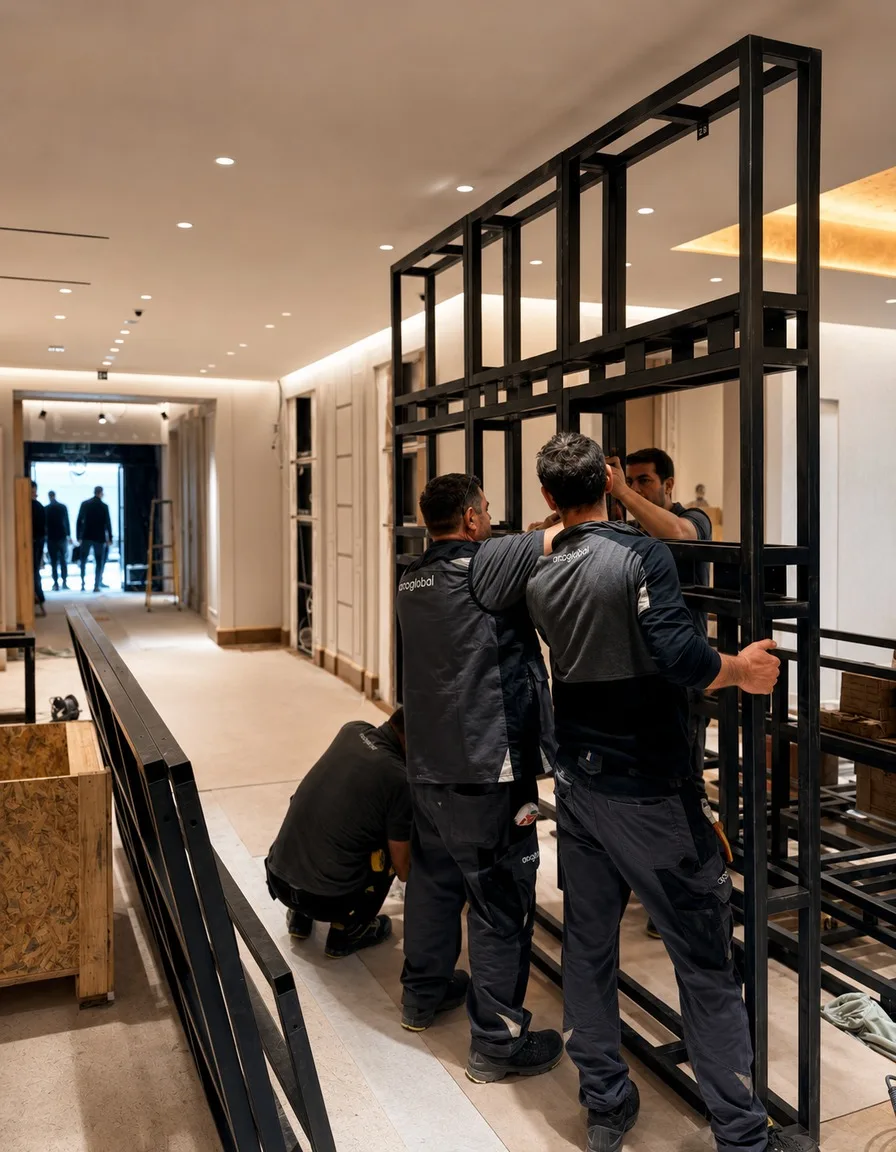 Installation team on site