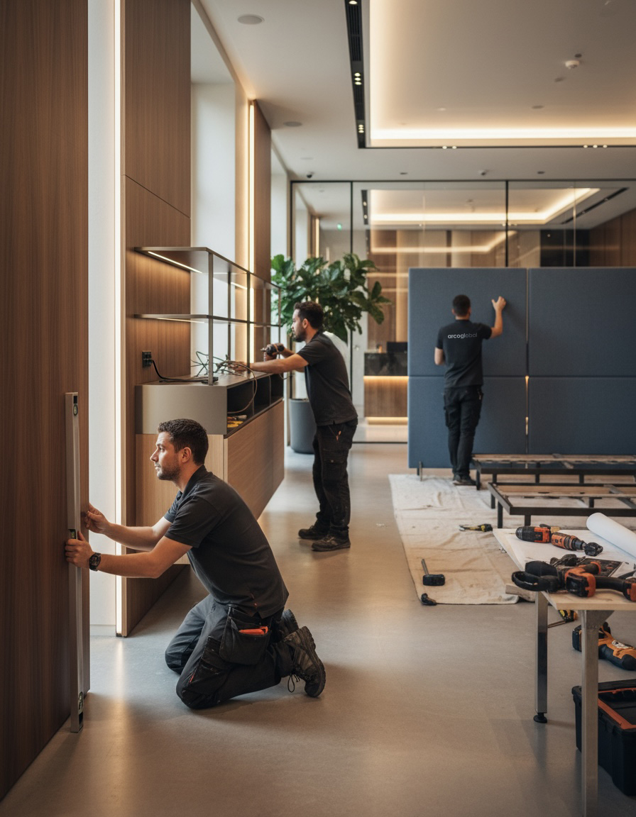 Installation team on site