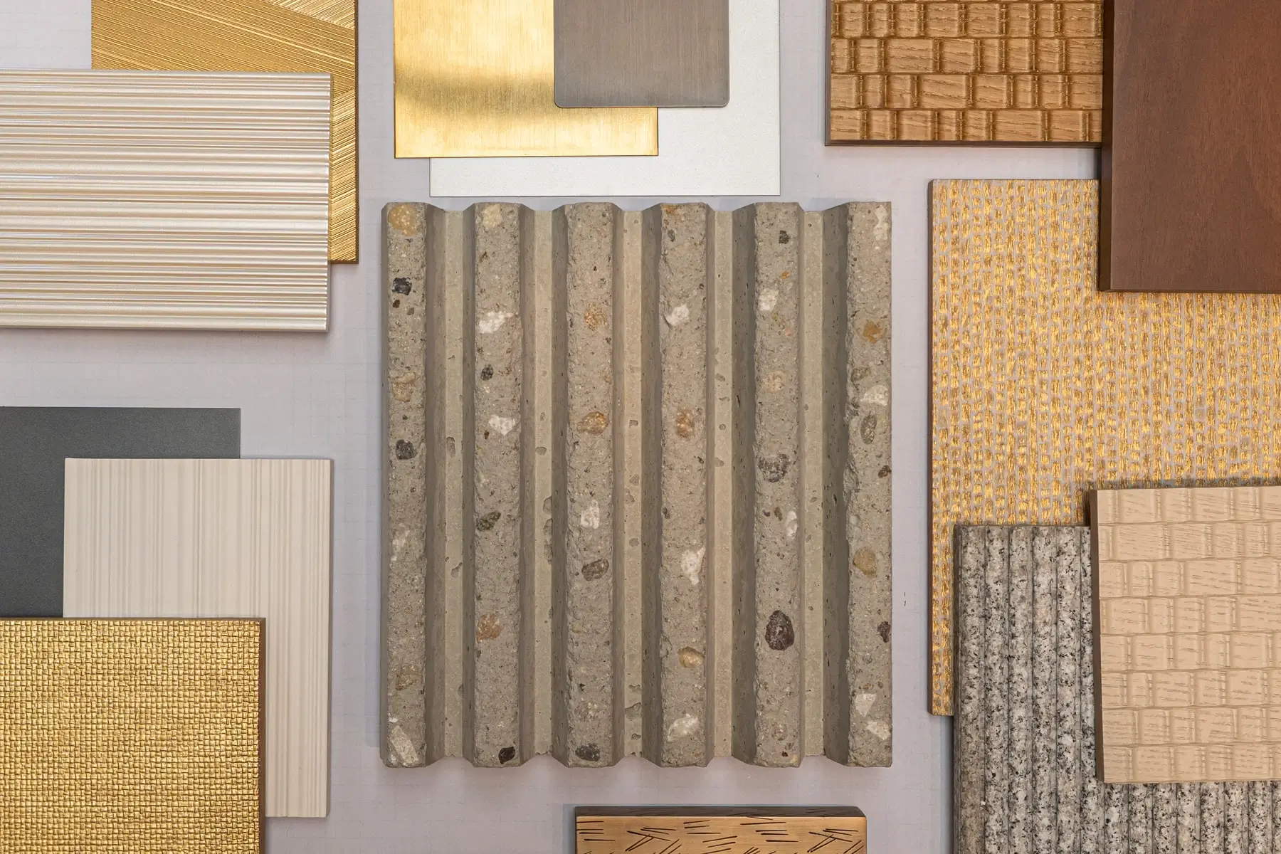 A selection of durable materials and finishes
